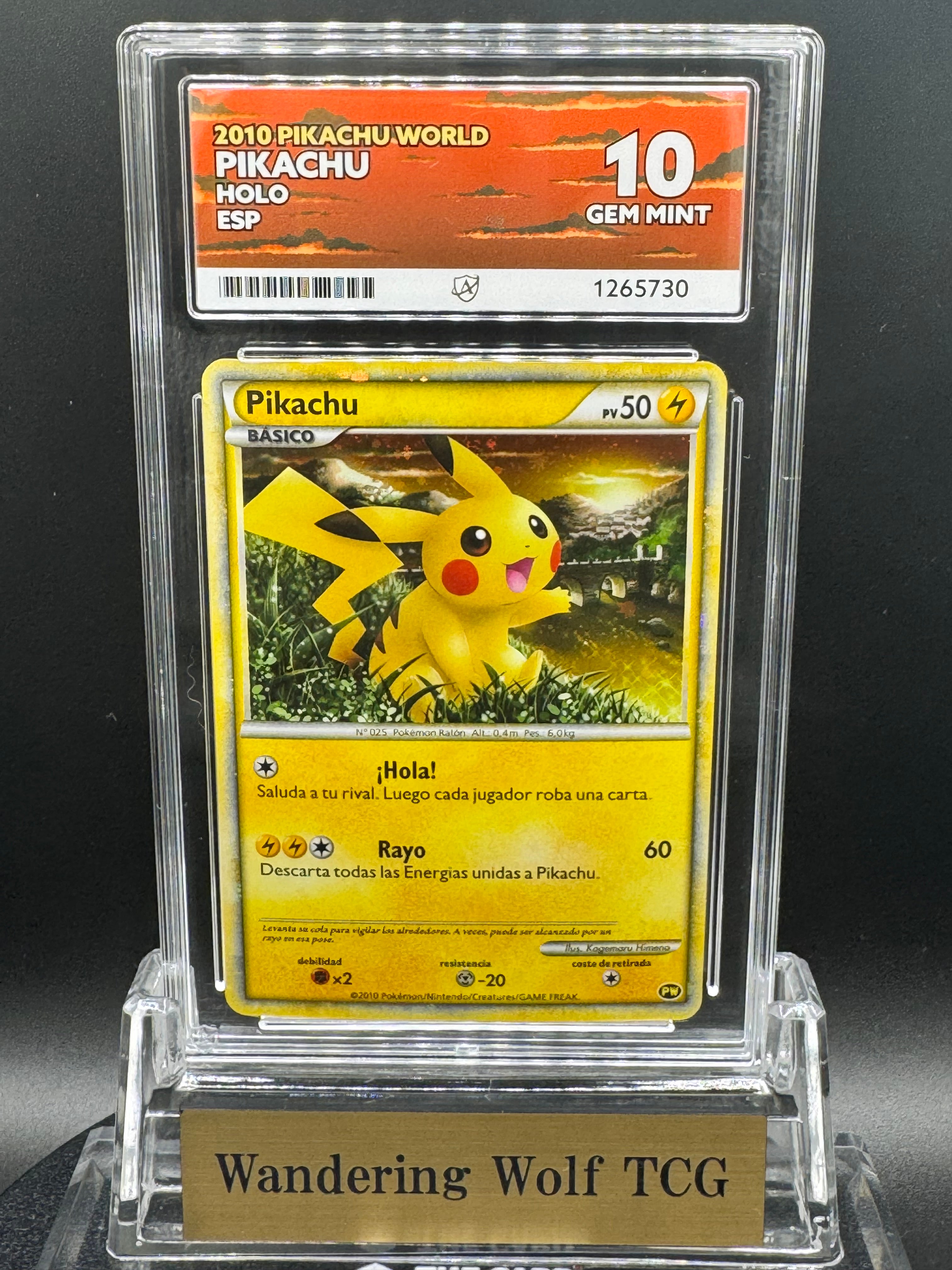 ACE 10 2010 Pokemon Spanish Pikachu Promo Holo Pikachu World Collectio – Wandering Wolf TCG