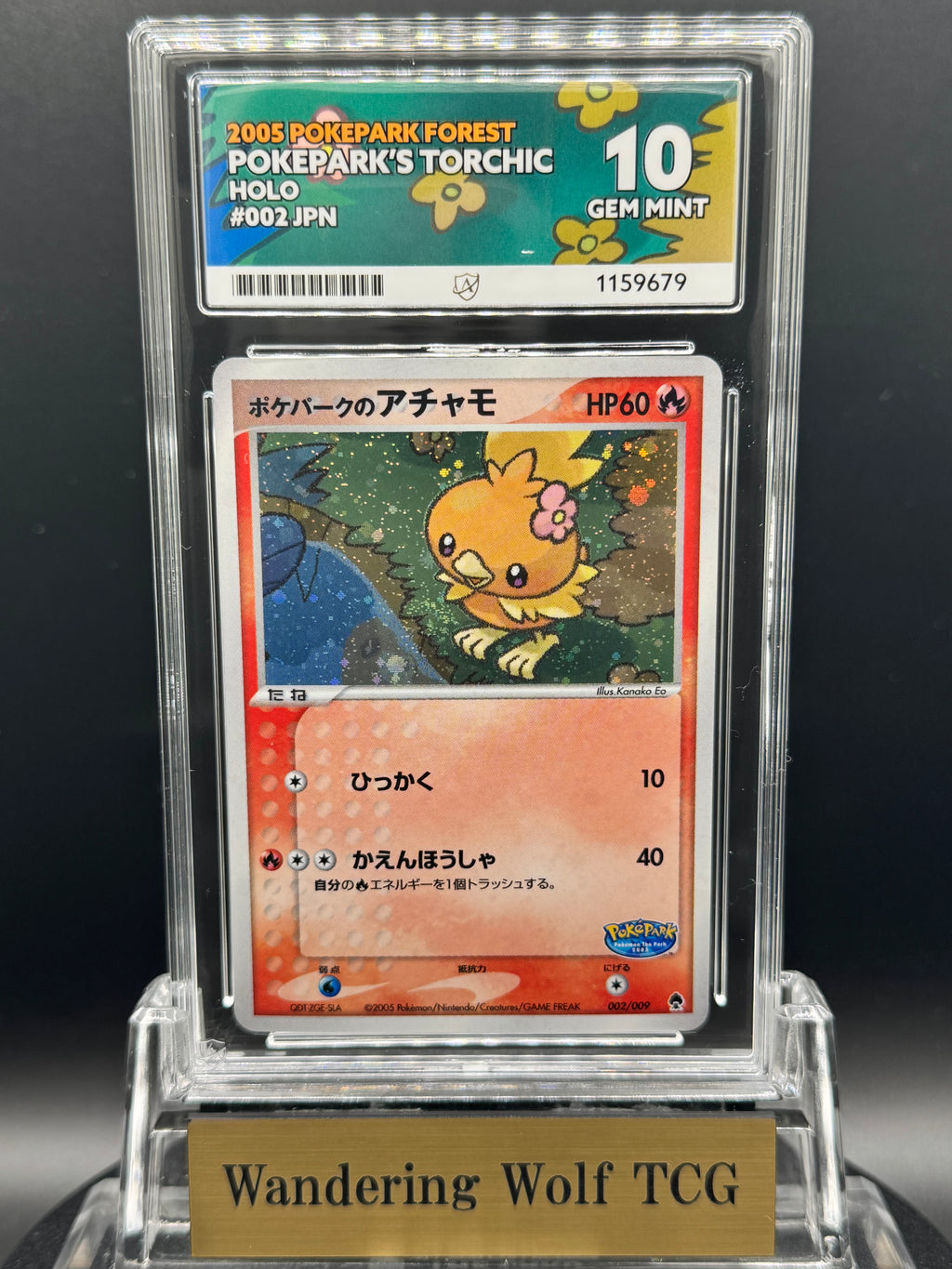 ACE 10 2005 Pokemon Japanese Pokepark's Torchic Holo Pokepark 002/009 / 2005 ポケモン ポケパークのアチャモ ホロ ポケパーク