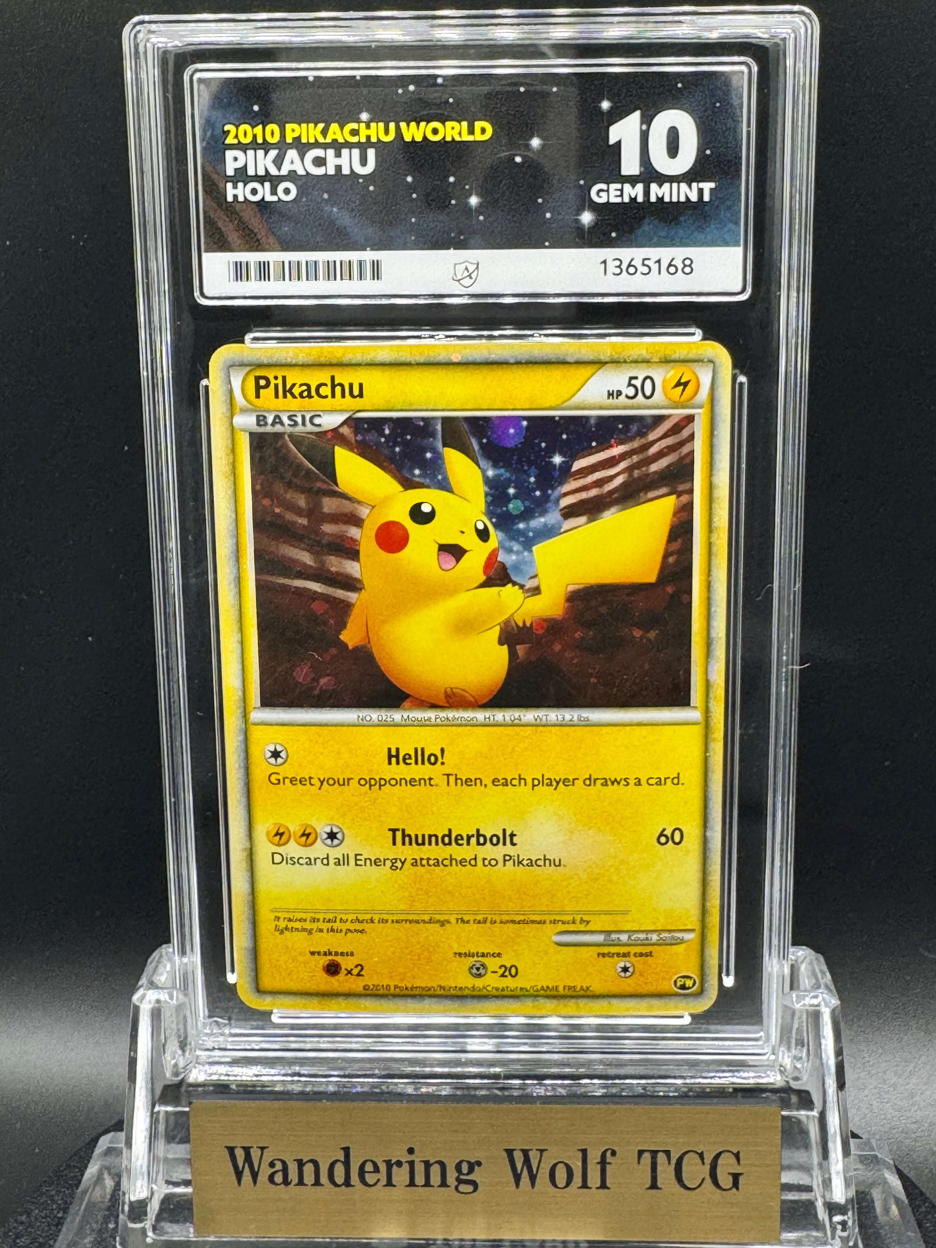 ACE 10 2010 Pokemon Pikachu Promo Holo Pikachu World Collection / 2010 ポケモン 英語 ピカチュウ プロモ ホロ ピカチュウワールドコレクション