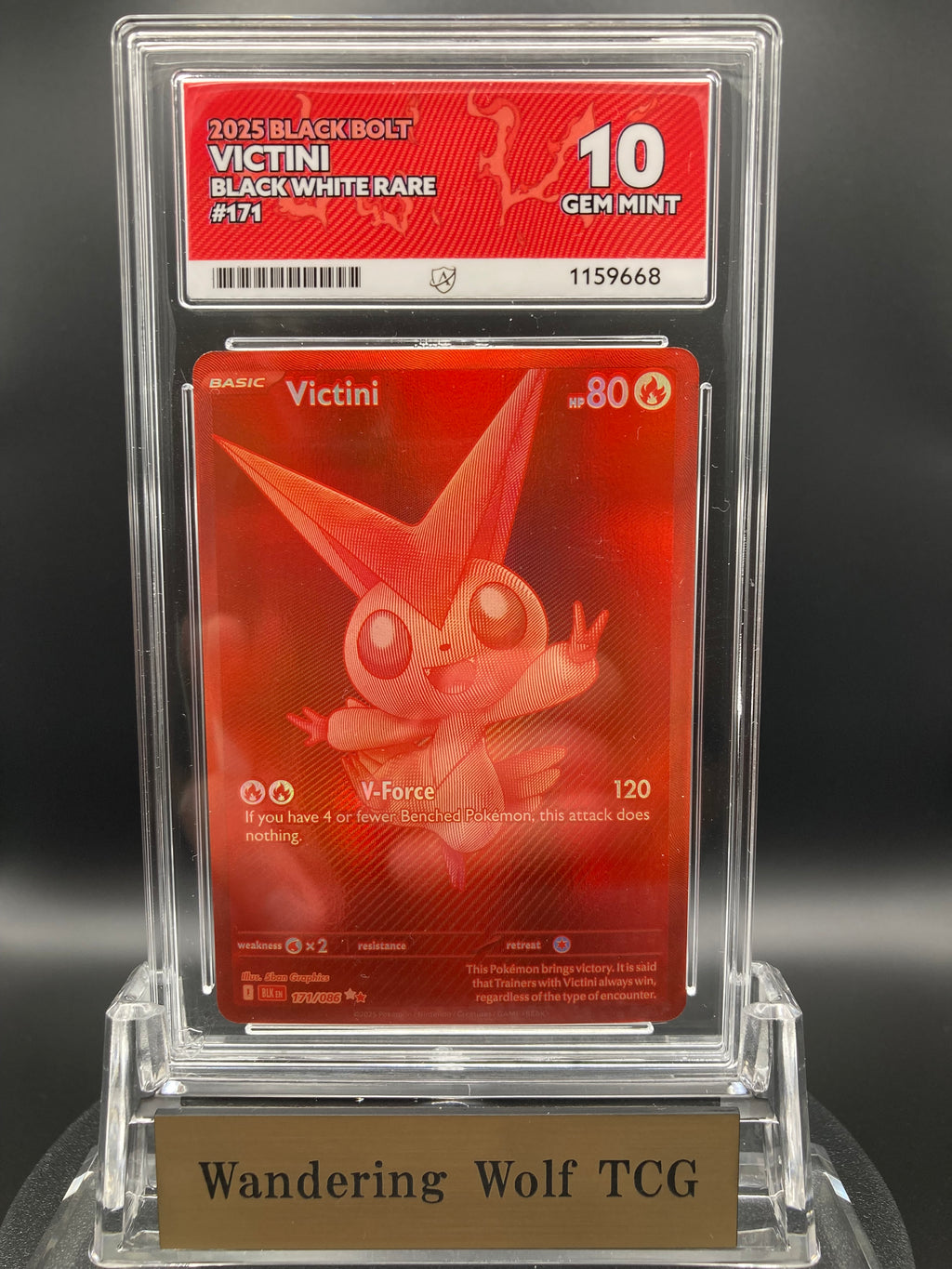 ACE 10 Victini BWR (171/086) 2025 Pokémon Black Bolt Black White Rare / ビクティニ BWR ブラックボルト ブラックホワイトレア 2025年 英語版