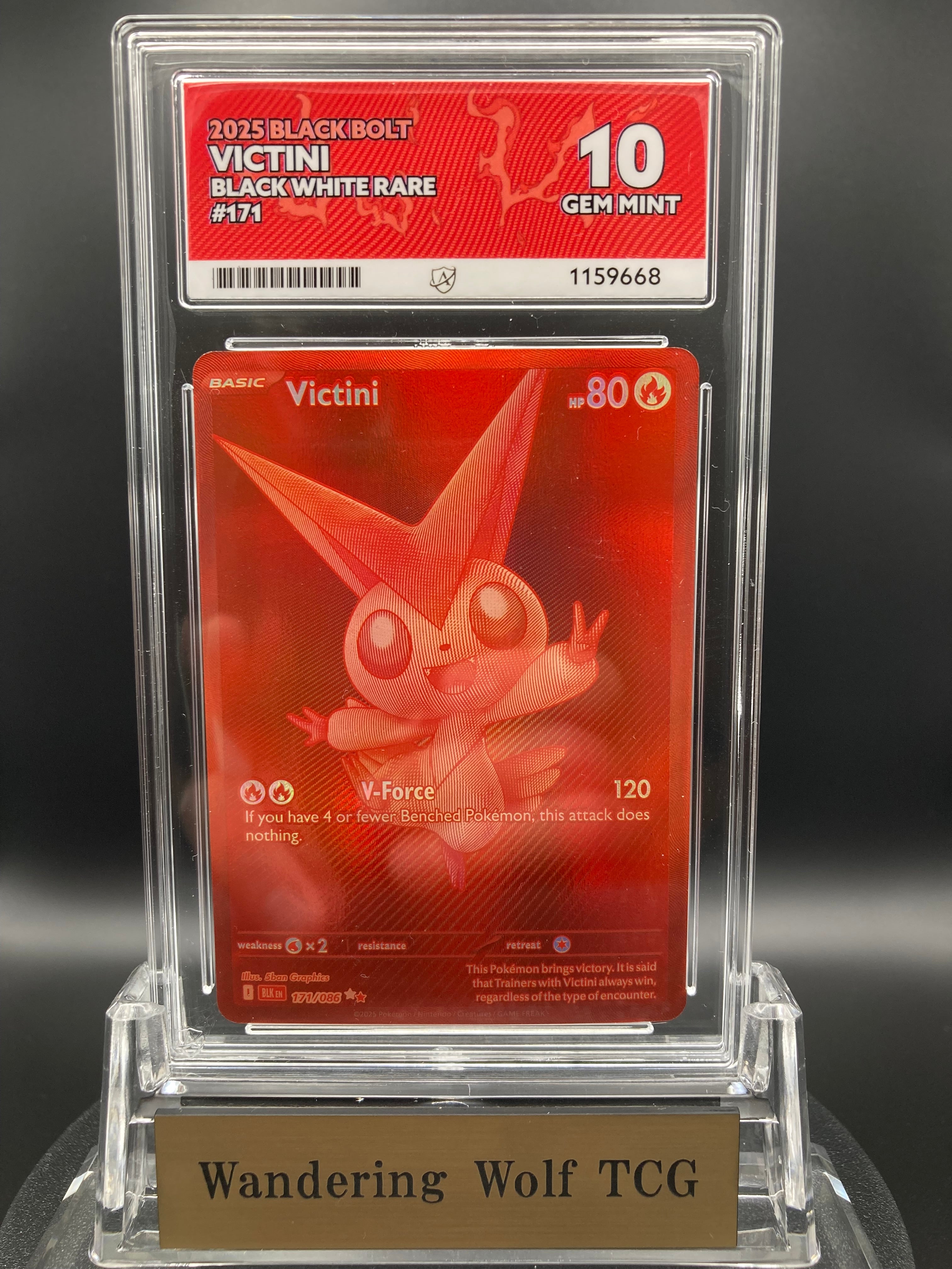ACE 10 Victini BWR (171/086) 2025 Pokémon Black Bolt Black White Rare / ビクティニ BWR ブラックボルト ブラックホワイトレア 2025年 英語版