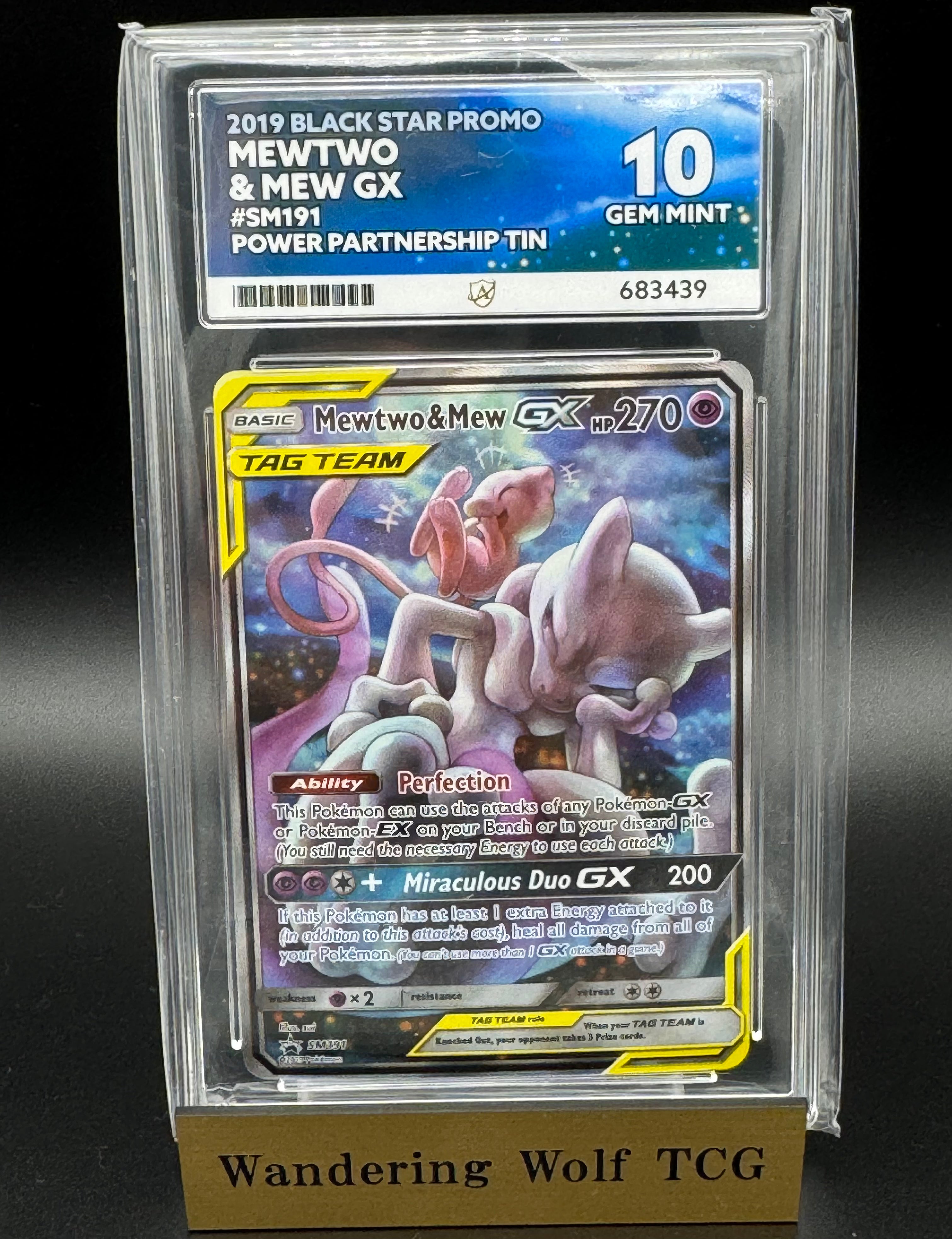 ACE 10 Mewtwo & Mew GX SM191 Holo 2019 Pokémon English Black Star Promos Sun & Moon Promo Power Partnership Tin / ミュウツー&ミュウGX 英語版 ブラックスタープロモ